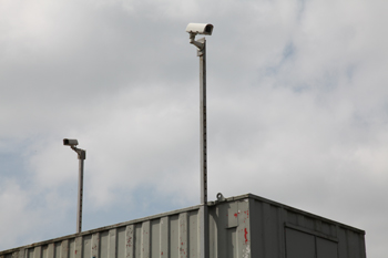 Secuer storage with electornic access and full surveillance coverage